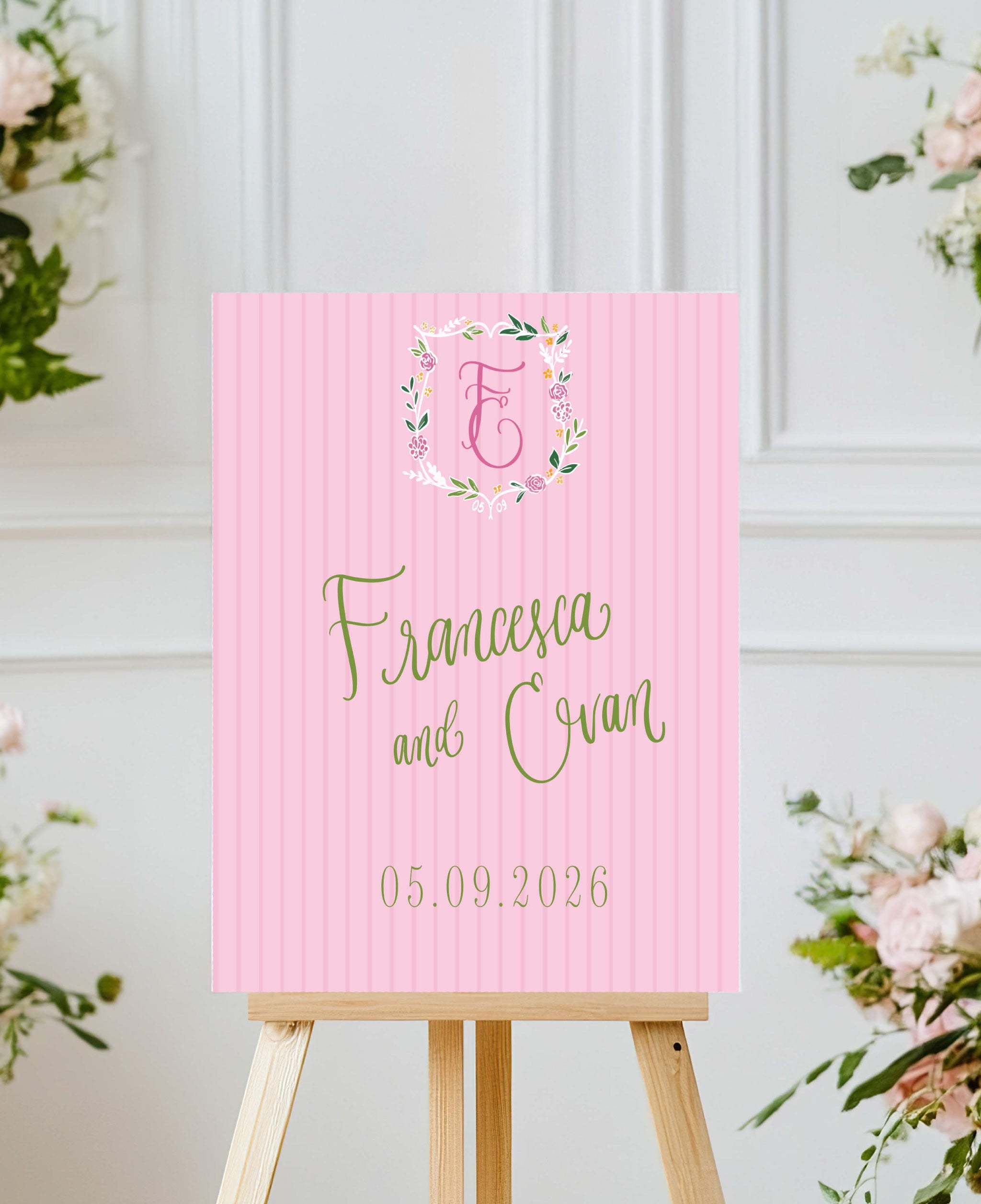 The Poppy Wedding Welcome Sign