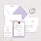 Muted Florals Double Layer & Wax Seal Wedding Invitation Set