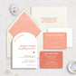 Shades of Peach Arch Wedding Invitation Set